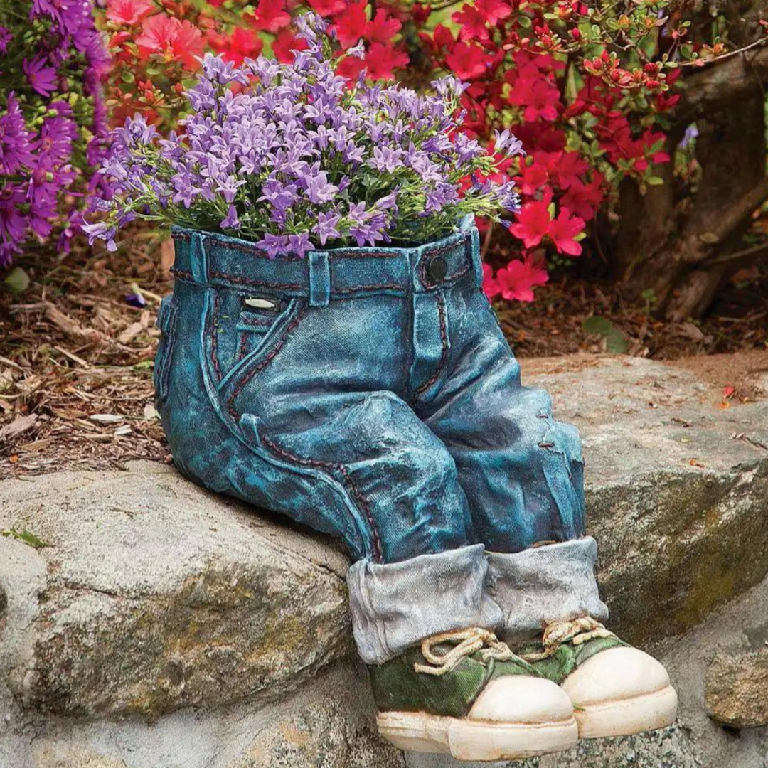 Denim Stil Gartenpflanzer