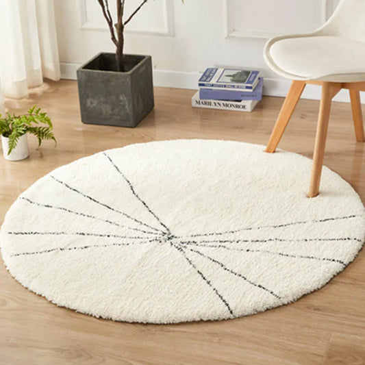Circular indoor rug - Plush fabrics