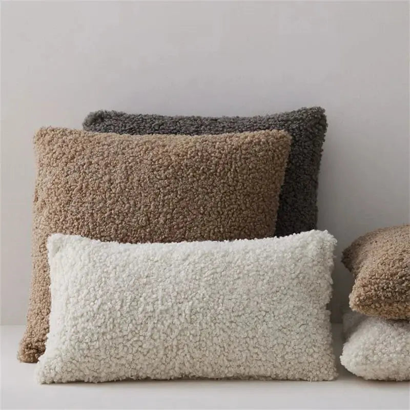 Coussin avec fourrure - Parfait pour l'hiver Sosho