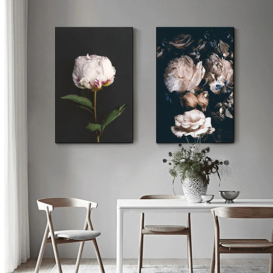 Modern Nordic style painting of flowers