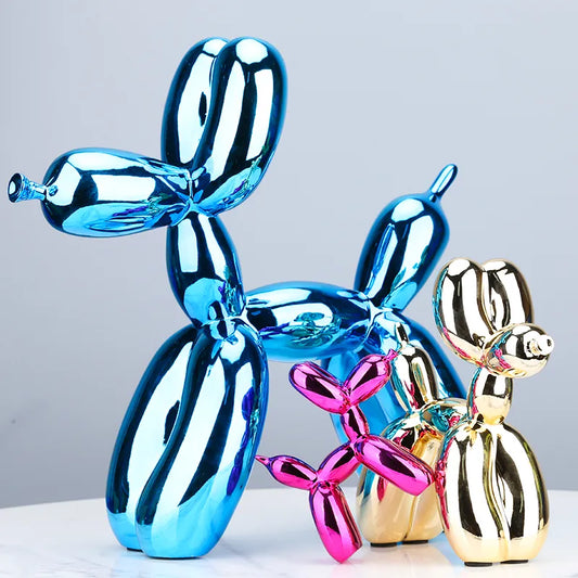 Glänzender Ballonhund – künstlerische Skulptur