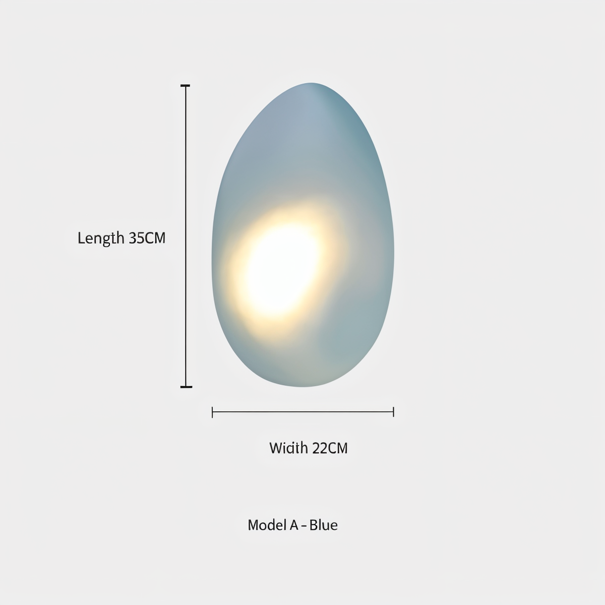 LED Küstenlicht Glas-Wandleuchte im Nordischen Design