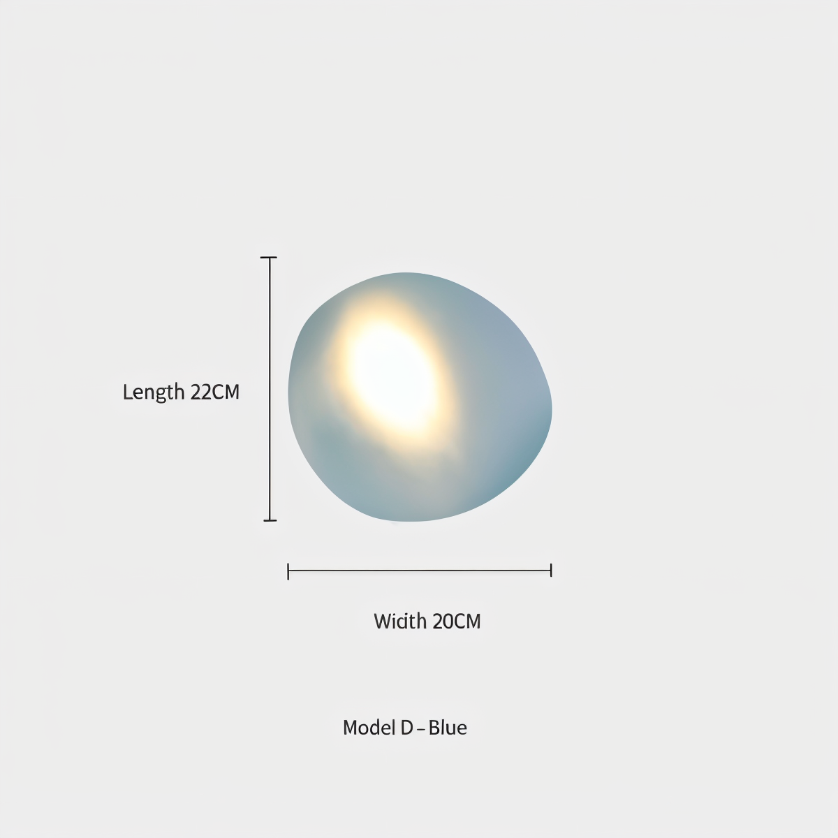 LED Küstenlicht Glas-Wandleuchte im Nordischen Design