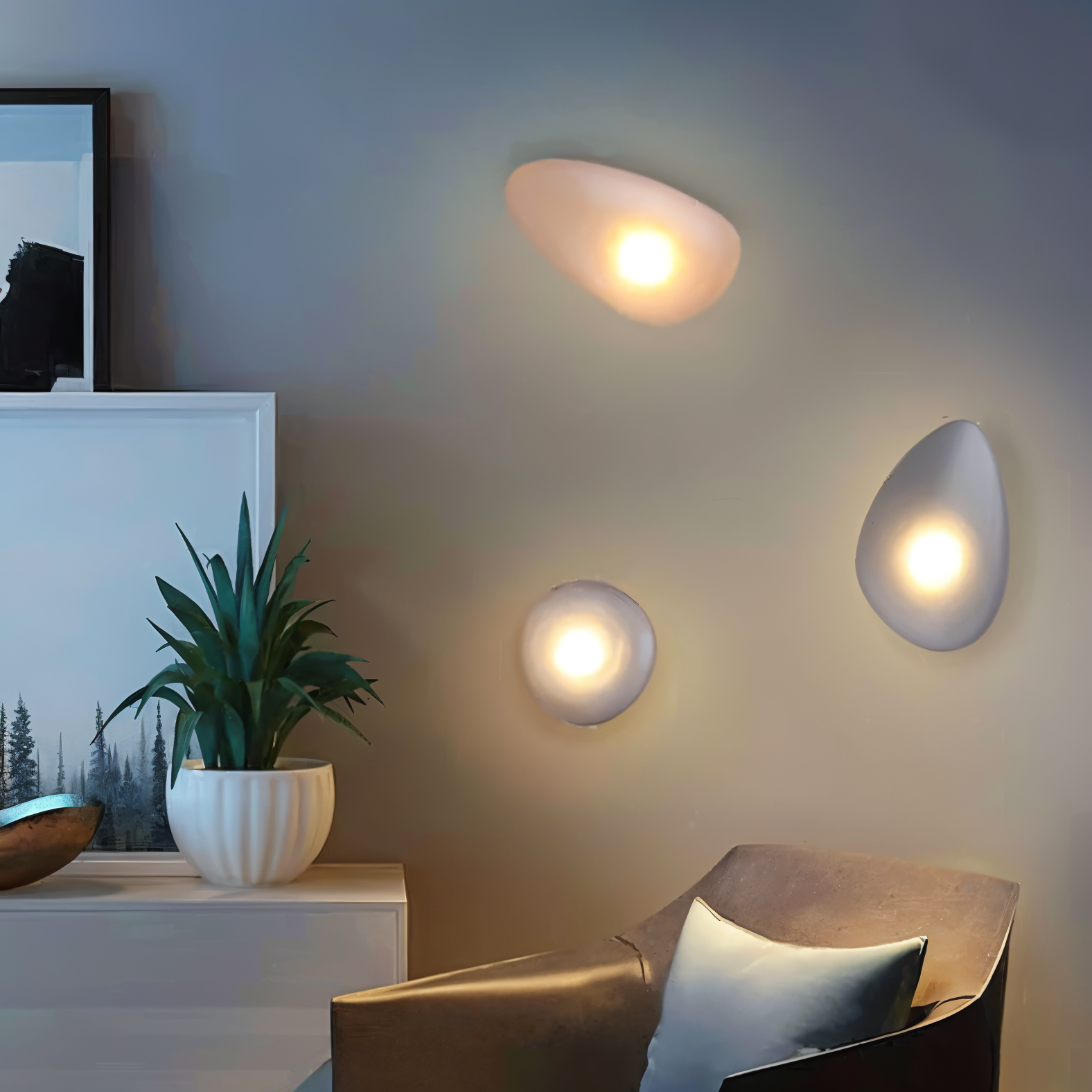 LED Küstenlicht Glas-Wandleuchte im Nordischen Design