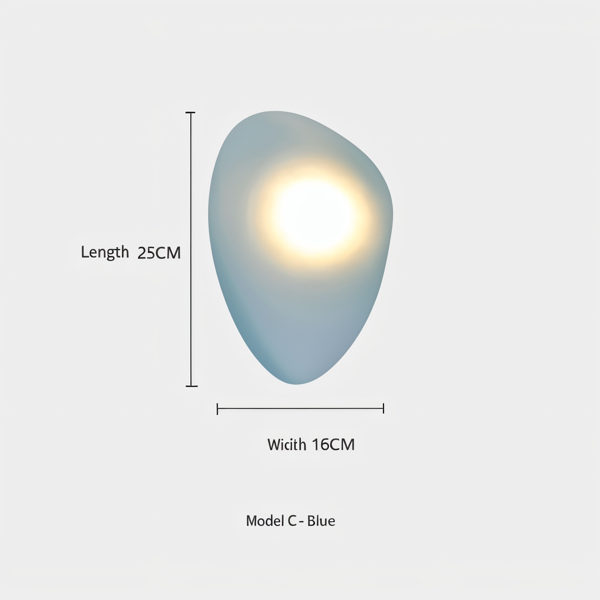 LED Küstenlicht Glas-Wandleuchte im Nordischen Design