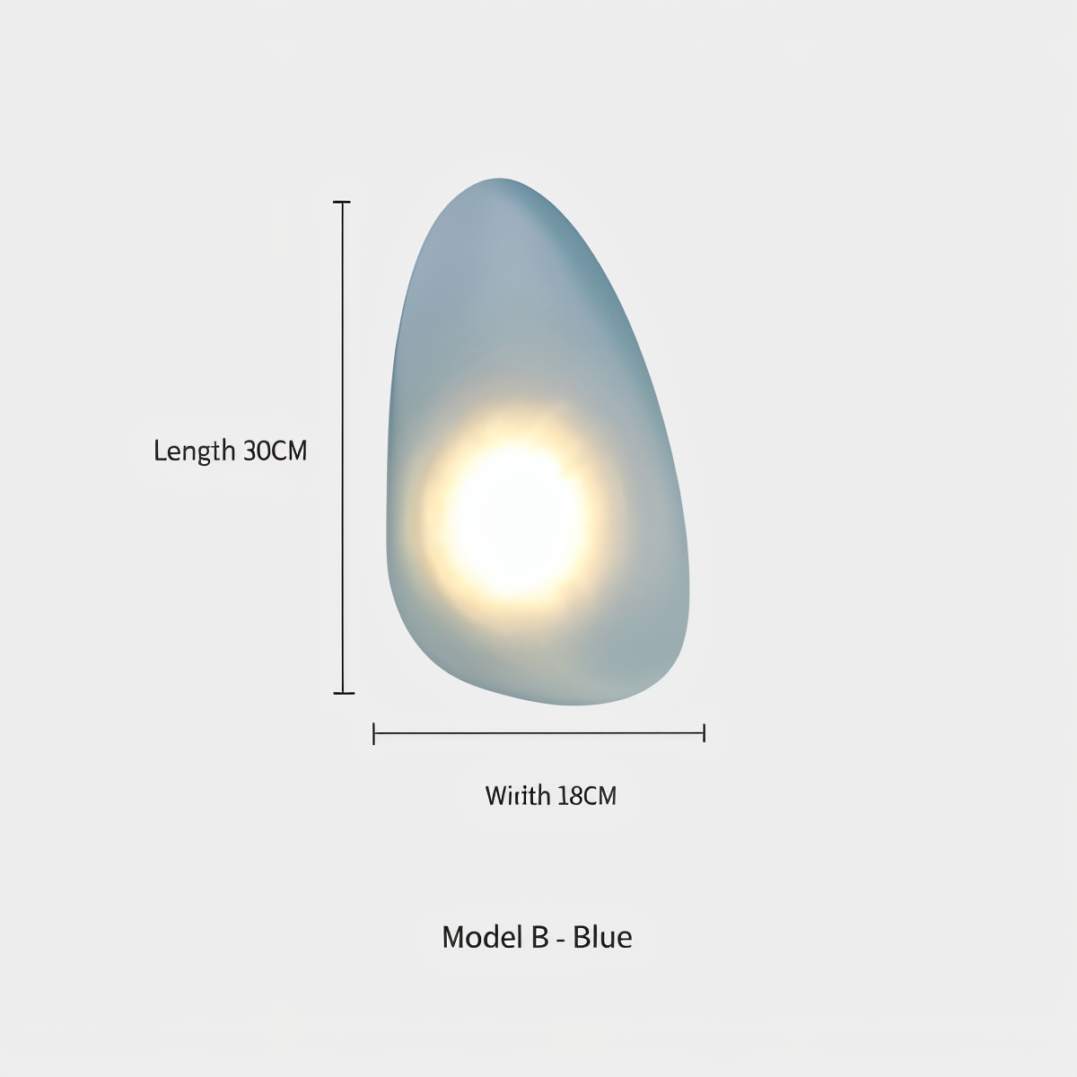 LED Küstenlicht Glas-Wandleuchte im Nordischen Design