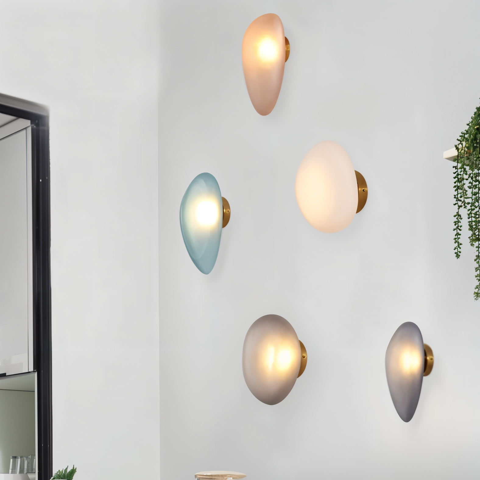 LED Küstenlicht Glas-Wandleuchte im Nordischen Design