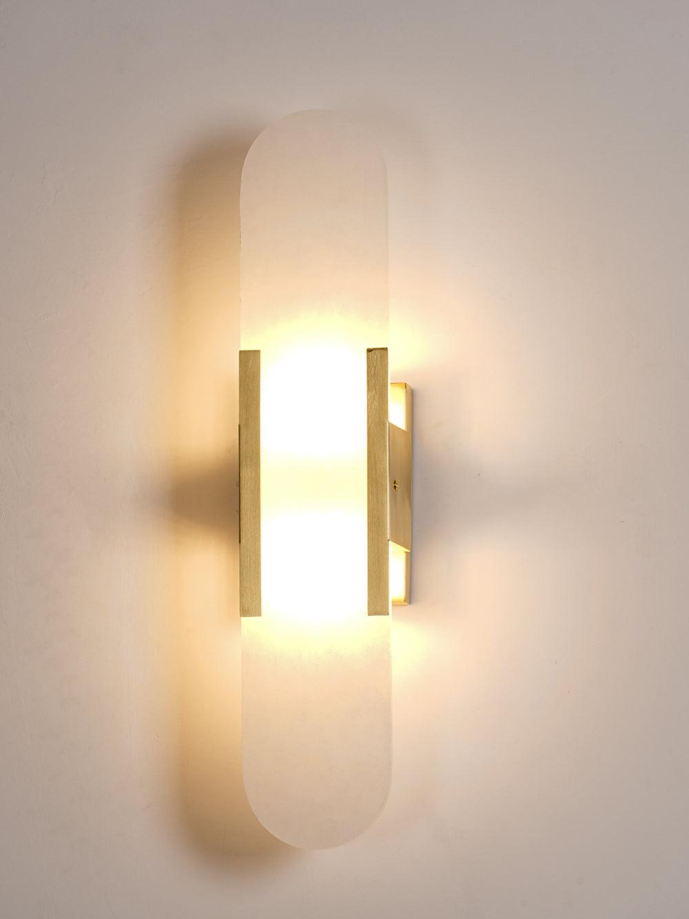 Langgestreckte Alabaster-Wandlampe Melange