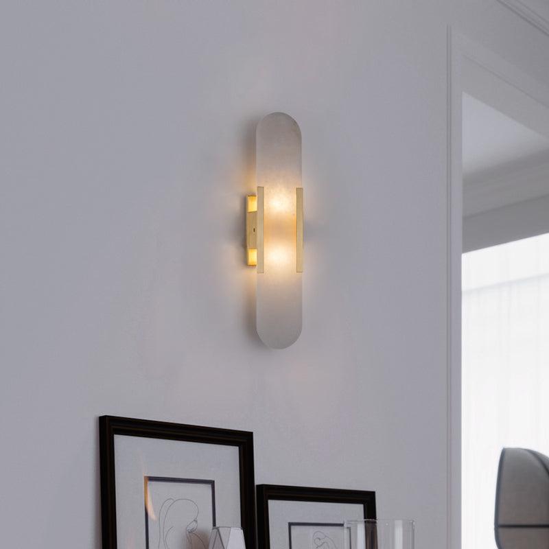 Langgestreckte Alabaster-Wandlampe Melange