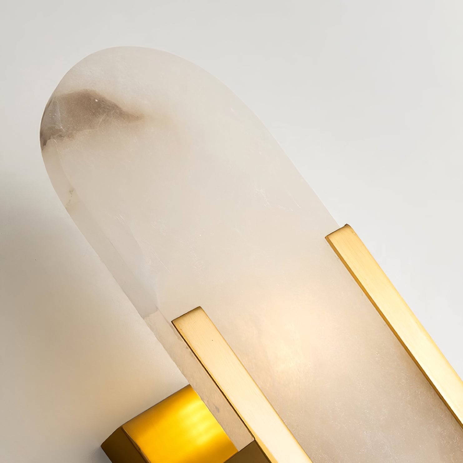 Langgestreckte Alabaster-Wandlampe Melange