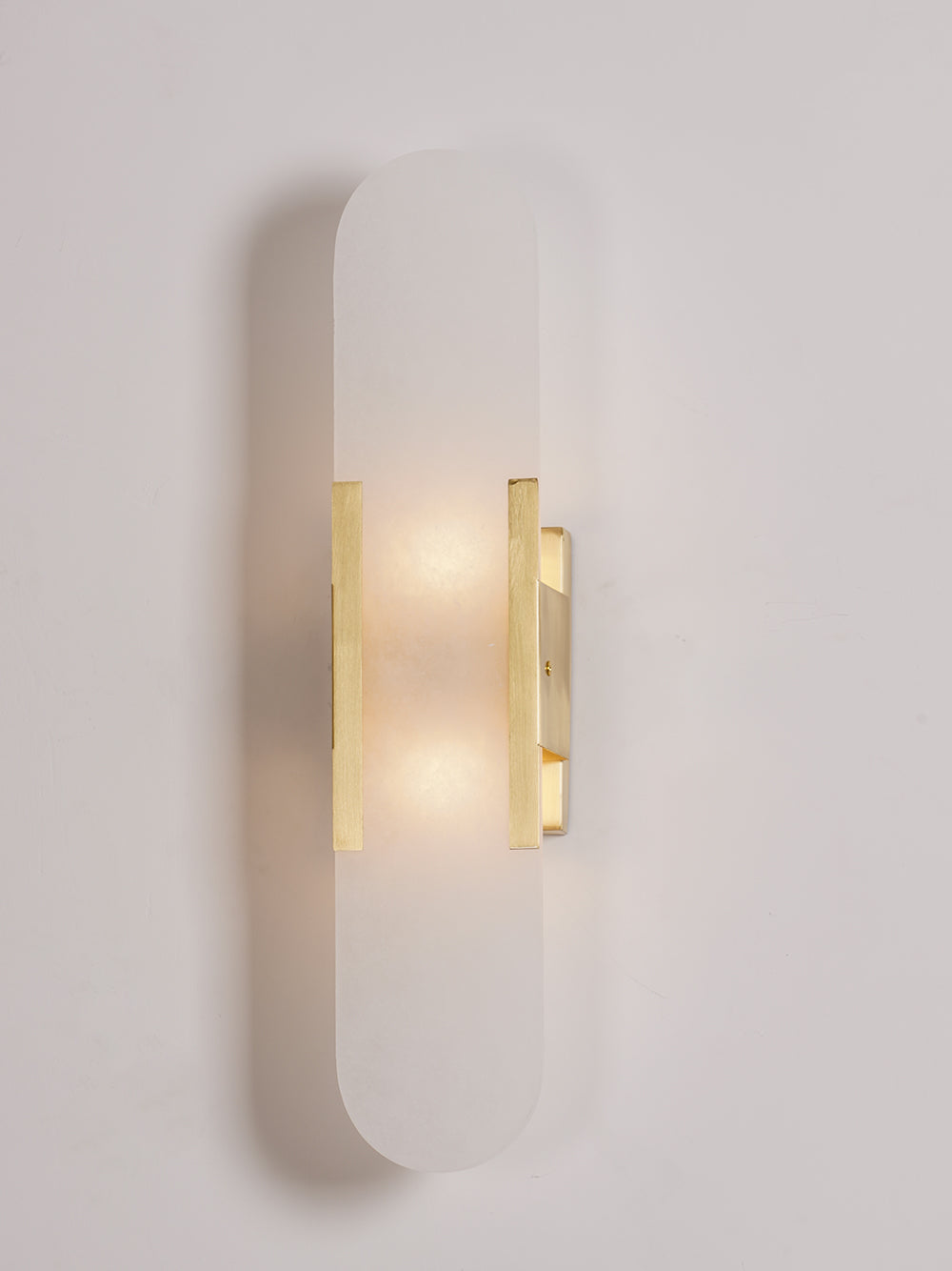 Langgestreckte Alabaster-Wandlampe Melange