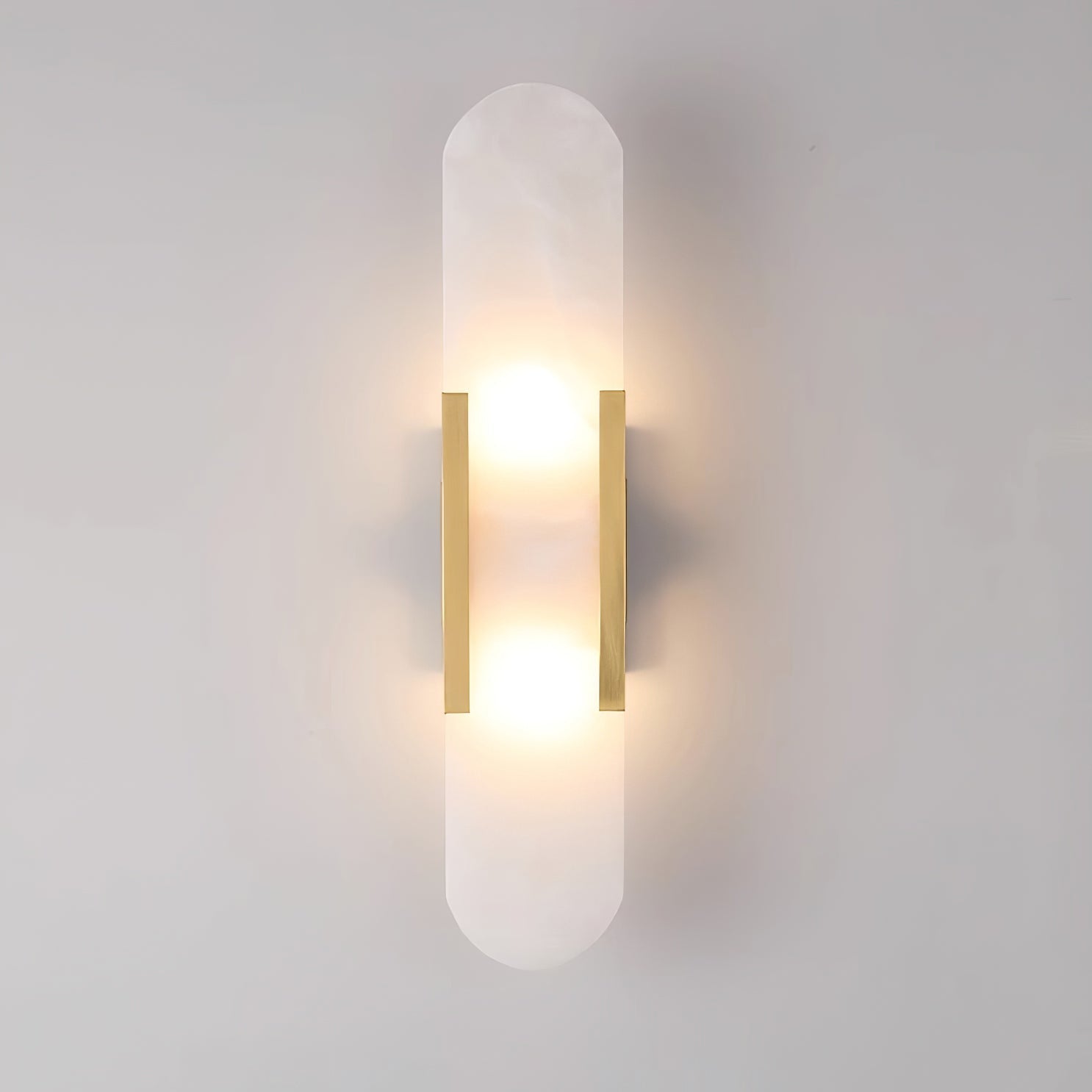 Langgestreckte Alabaster-Wandlampe Melange