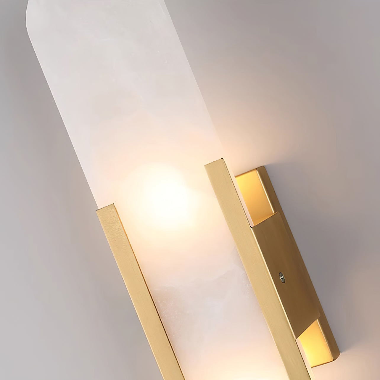 Langgestreckte Alabaster-Wandlampe Melange