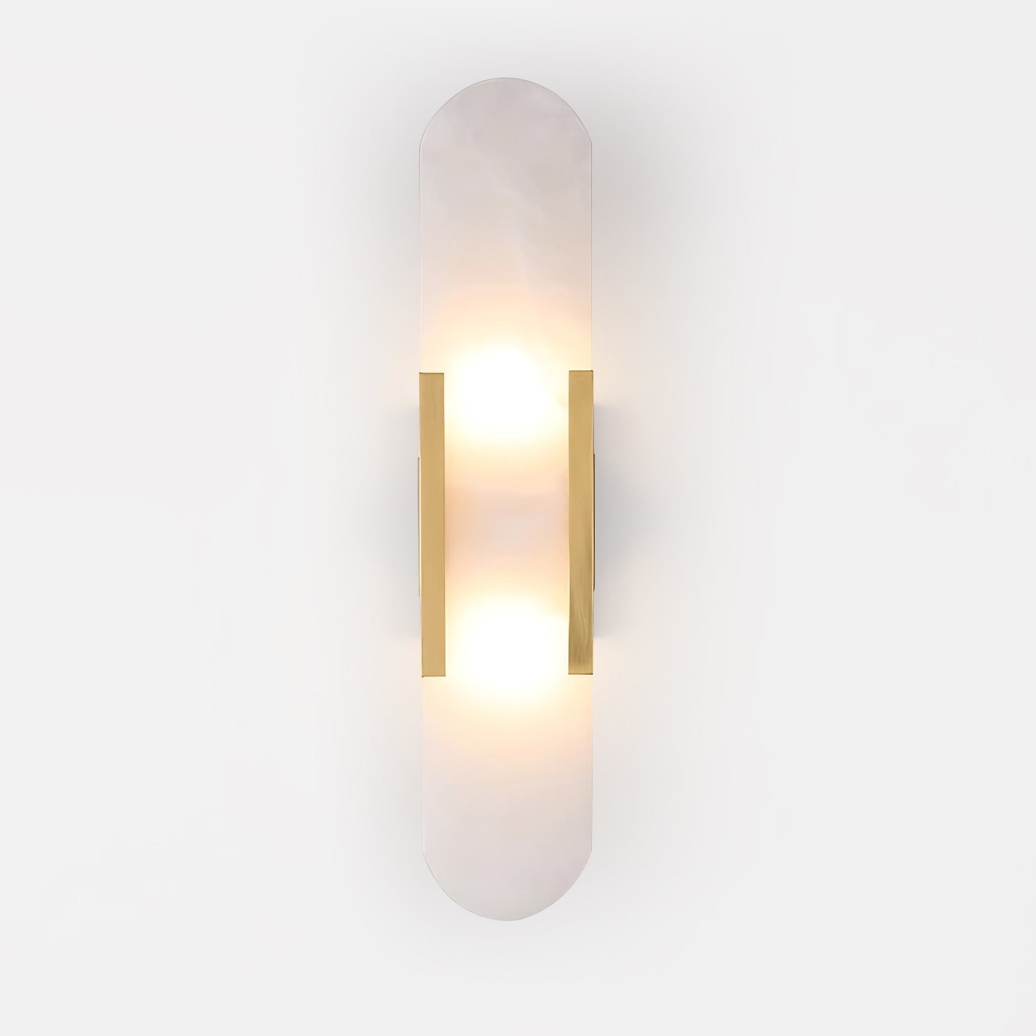 Langgestreckte Alabaster-Wandlampe Melange