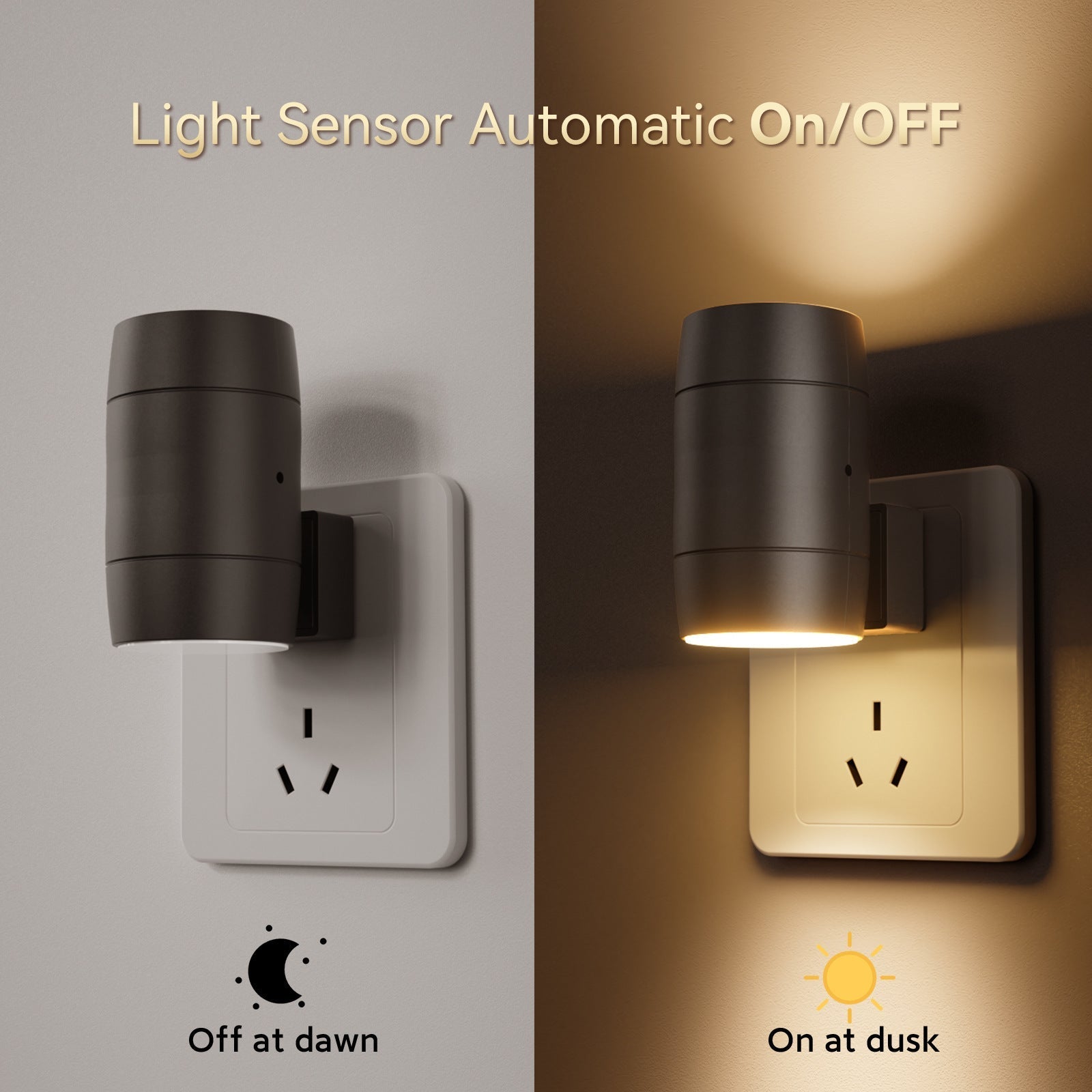 Dimmable Steckerlampen für die Nacht - Anpassbare Helligkeit