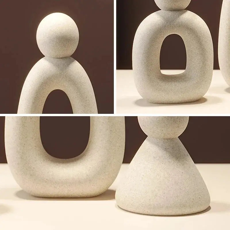 Figurine Famille Minimaliste - Sculpture Moderne Sosho