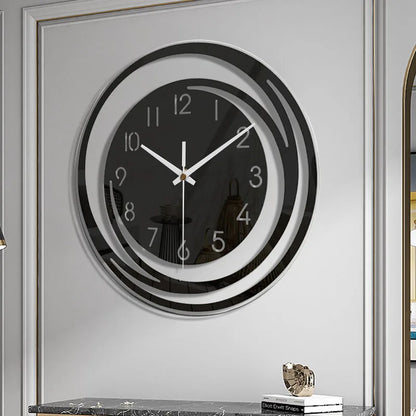 Horloge moderne en acrylique noir - 30 cm