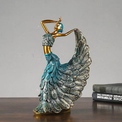 Danseuse à plumes - Sculpture artistique