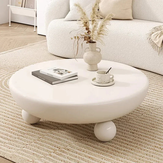 Moderner Tisch mit rundem Bein - Wohnzimmer
