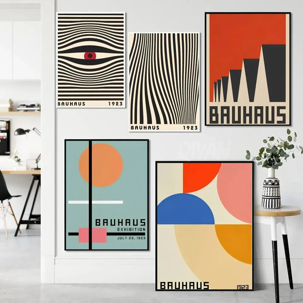 Affiche Bauhaus - Géométrie Abstraite Nordic Sosho