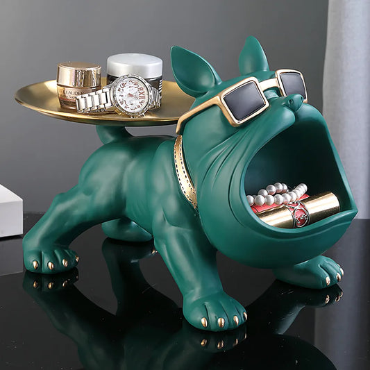 Blingbling Bulldogge – Künstlerische Skulptur