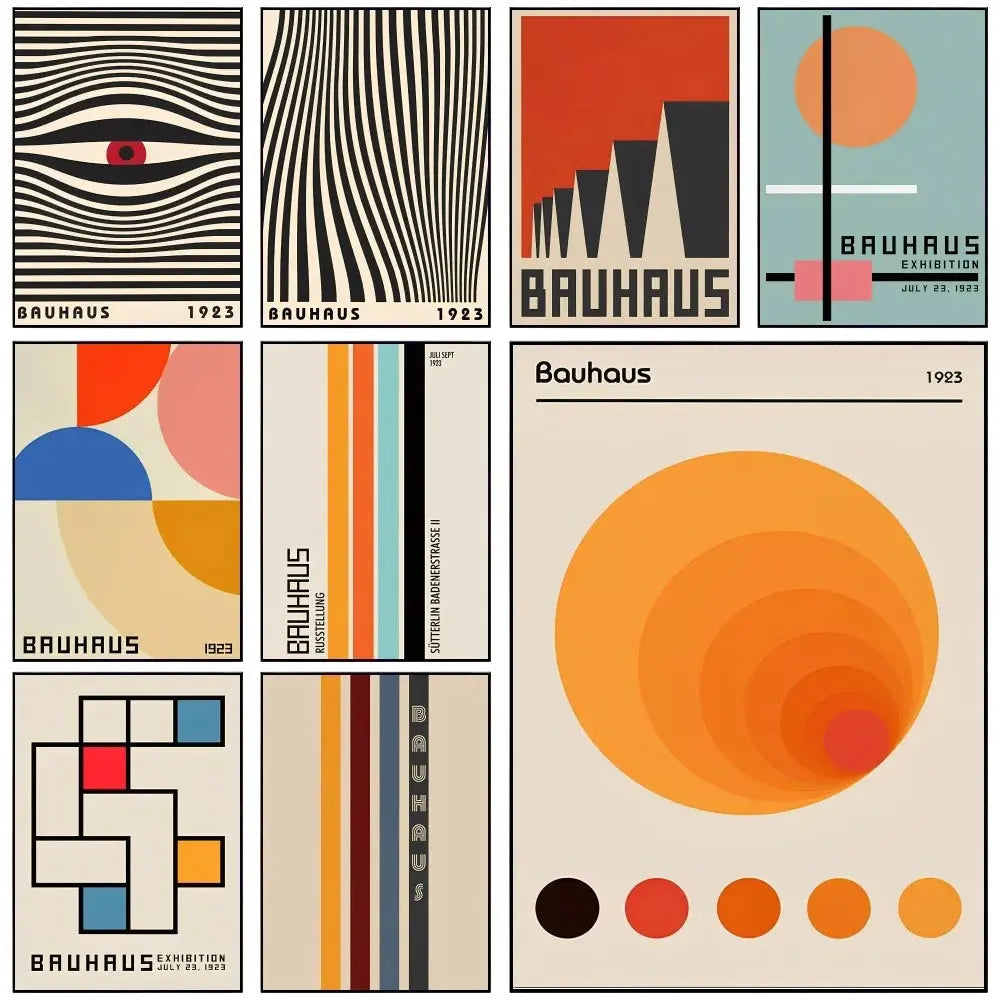 Affiche Bauhaus - Géométrie Abstraite Nordic Sosho