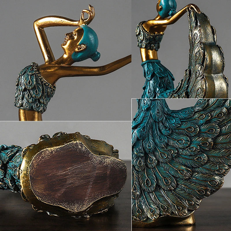 Danseuse à plumes - Sculpture artistique