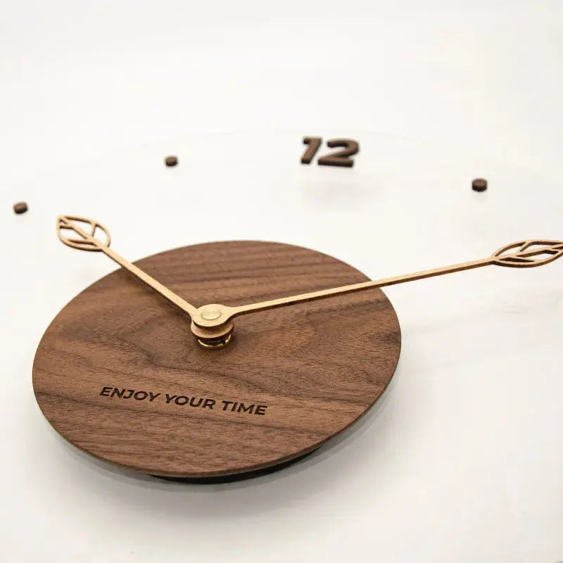 Horloge en acrylique et bois - 30 cm - Sosho