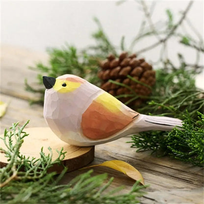 Handmade wooden birds