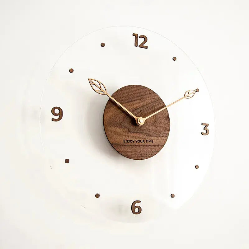 Horloge en acrylique et bois - 30 cm - Sosho