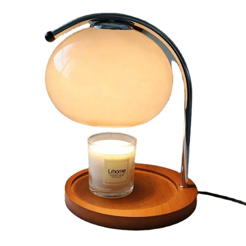 Lampe de Table Rétro Chauffe-Bougie - Verre & Aromathérapie Sosho