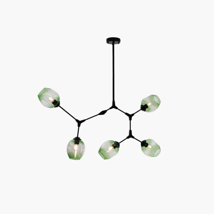 Verspielte Sputnik-Cendelleuchte mit Glasblasen