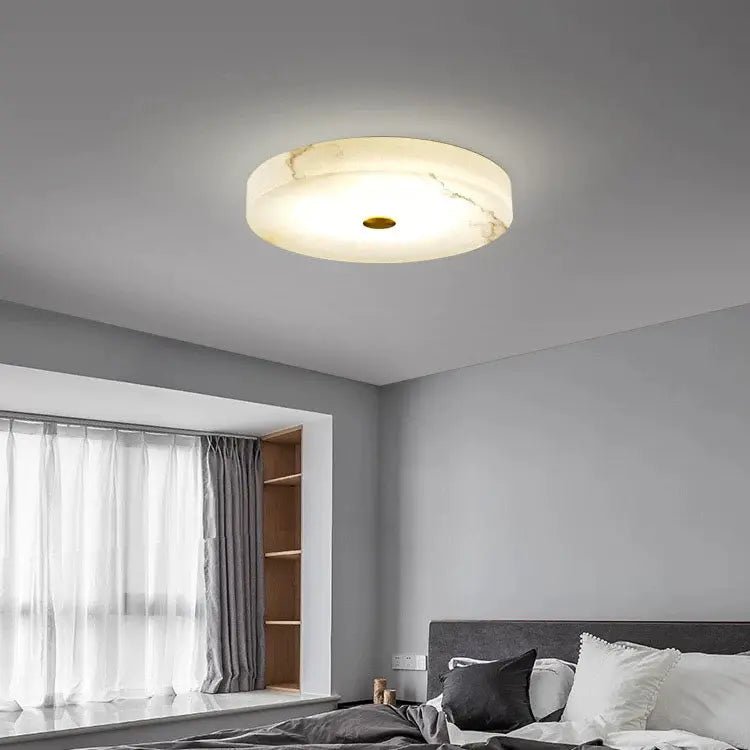 Round Alabaster LED-Deckenleuchte