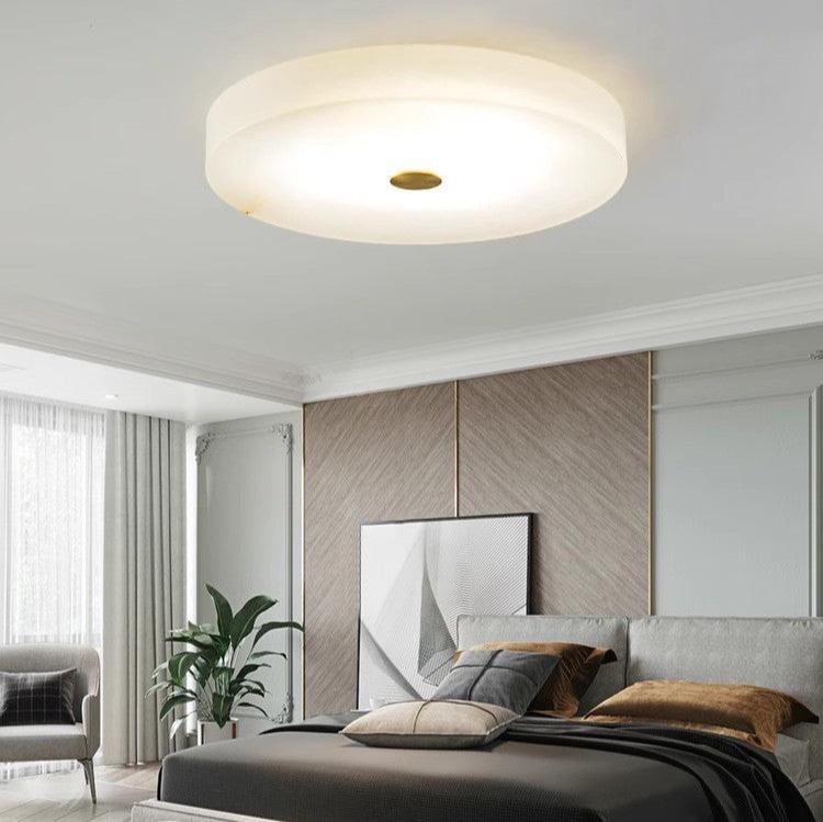 Round Alabaster LED-Deckenleuchte