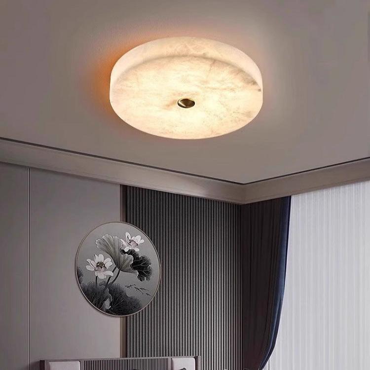 Round Alabaster LED-Deckenleuchte