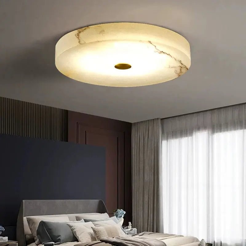 Round Alabaster LED-Deckenleuchte