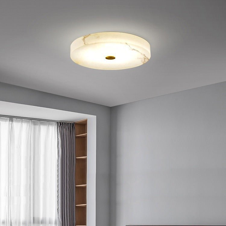 Round Alabaster LED-Deckenleuchte