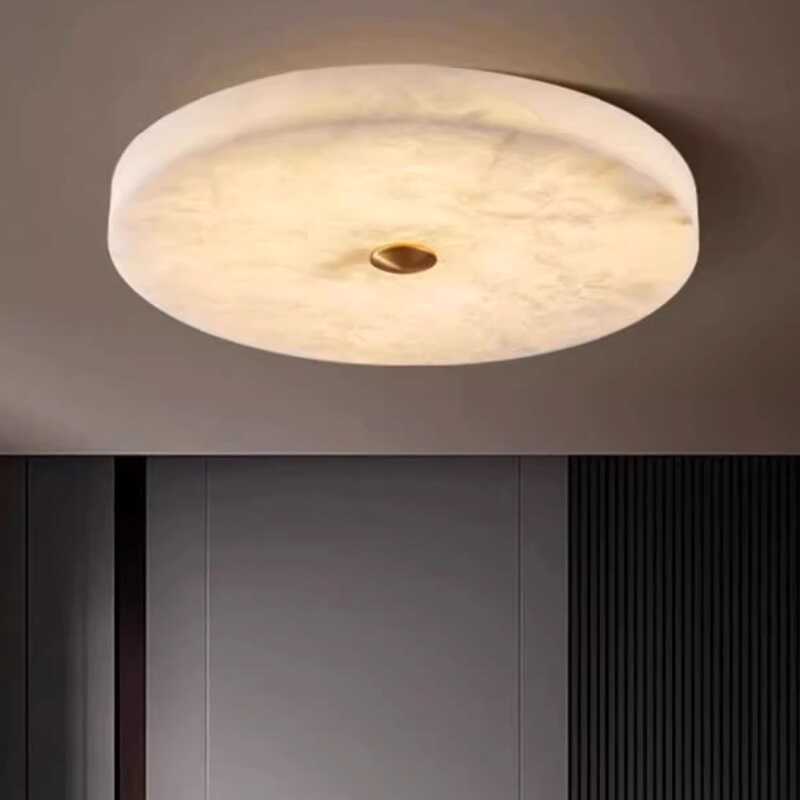 Round Alabaster LED-Deckenleuchte