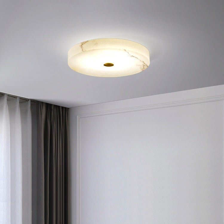 Round Alabaster LED-Deckenleuchte