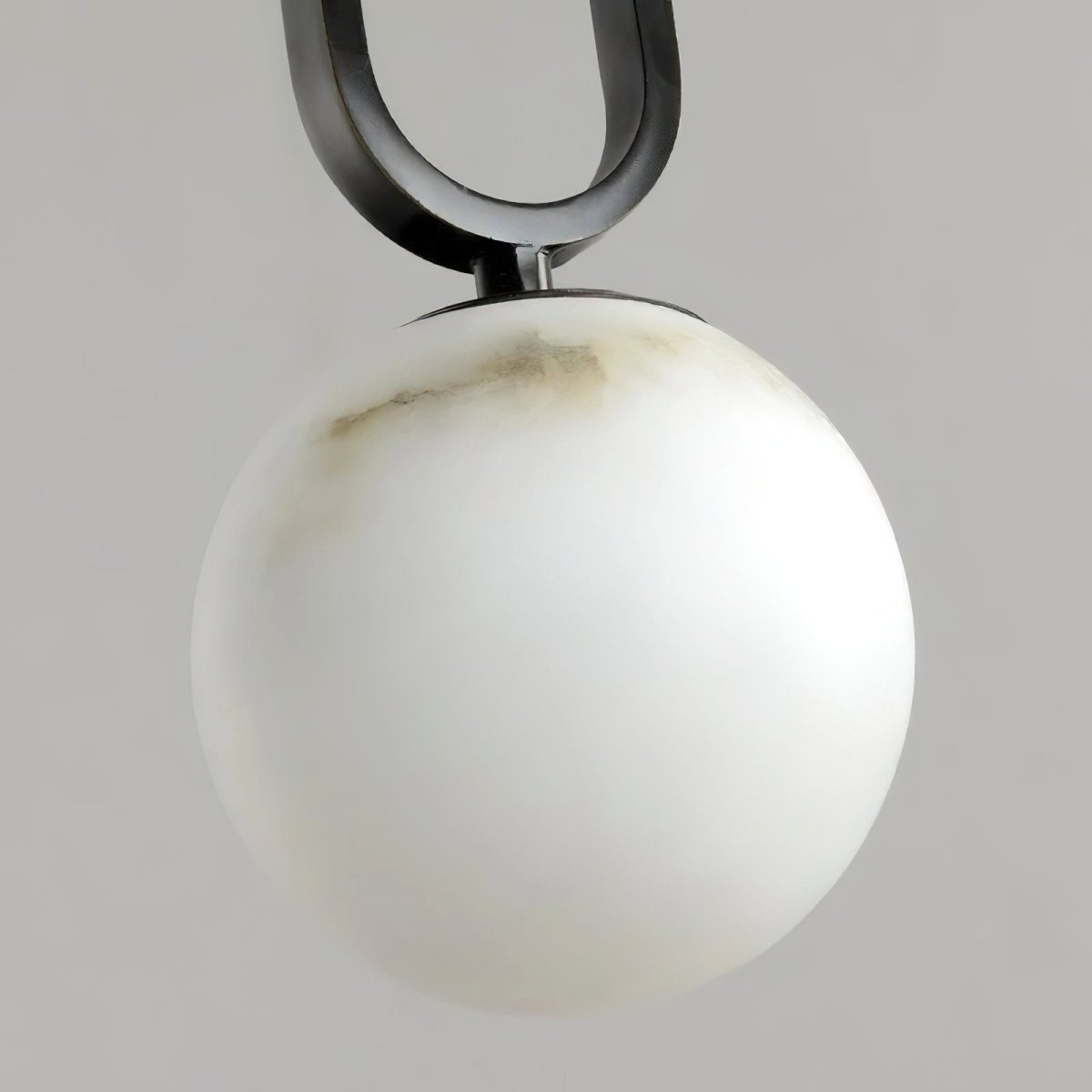 Alabaster Ovaler Ring Pendelleuchte