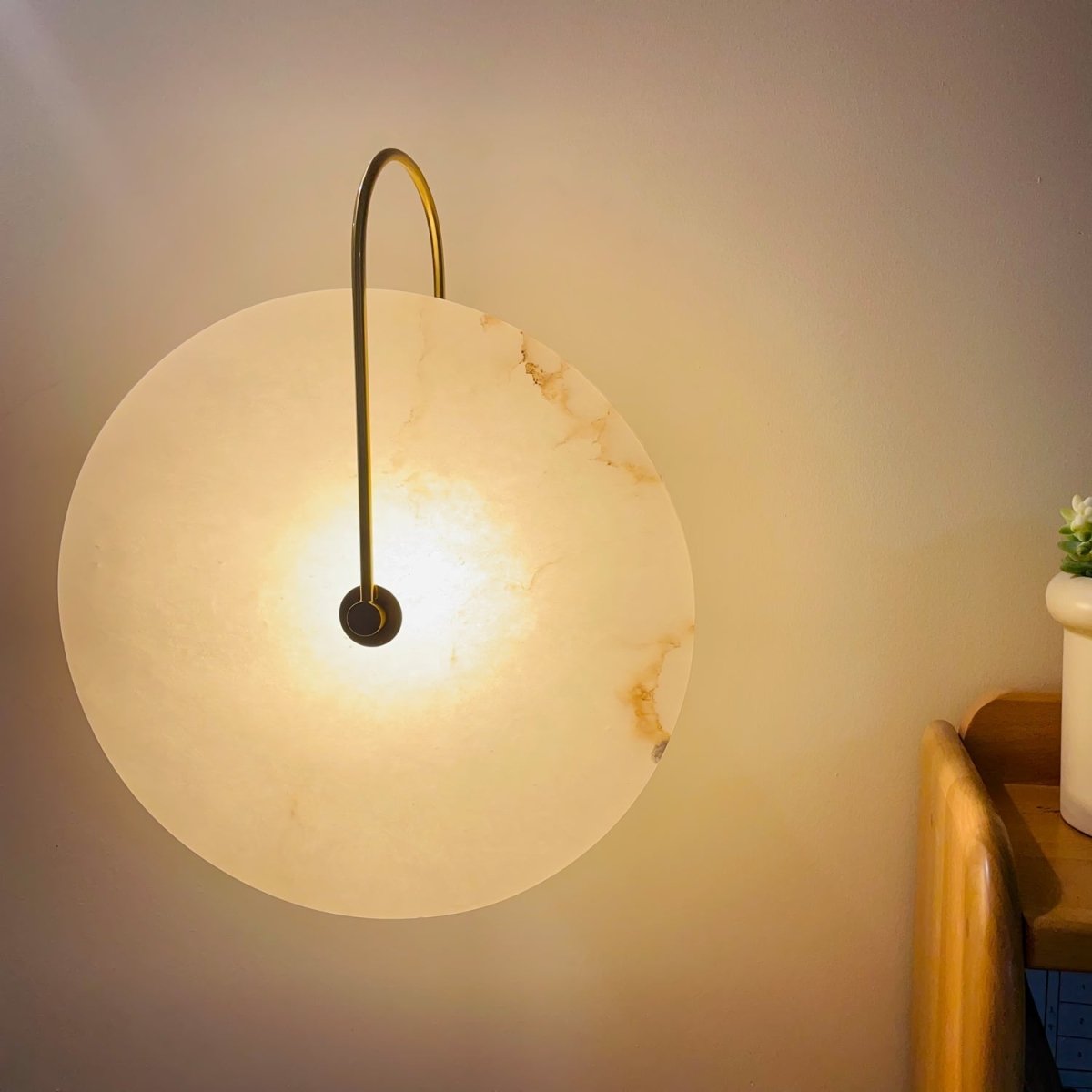 Alabaster LED wall lights