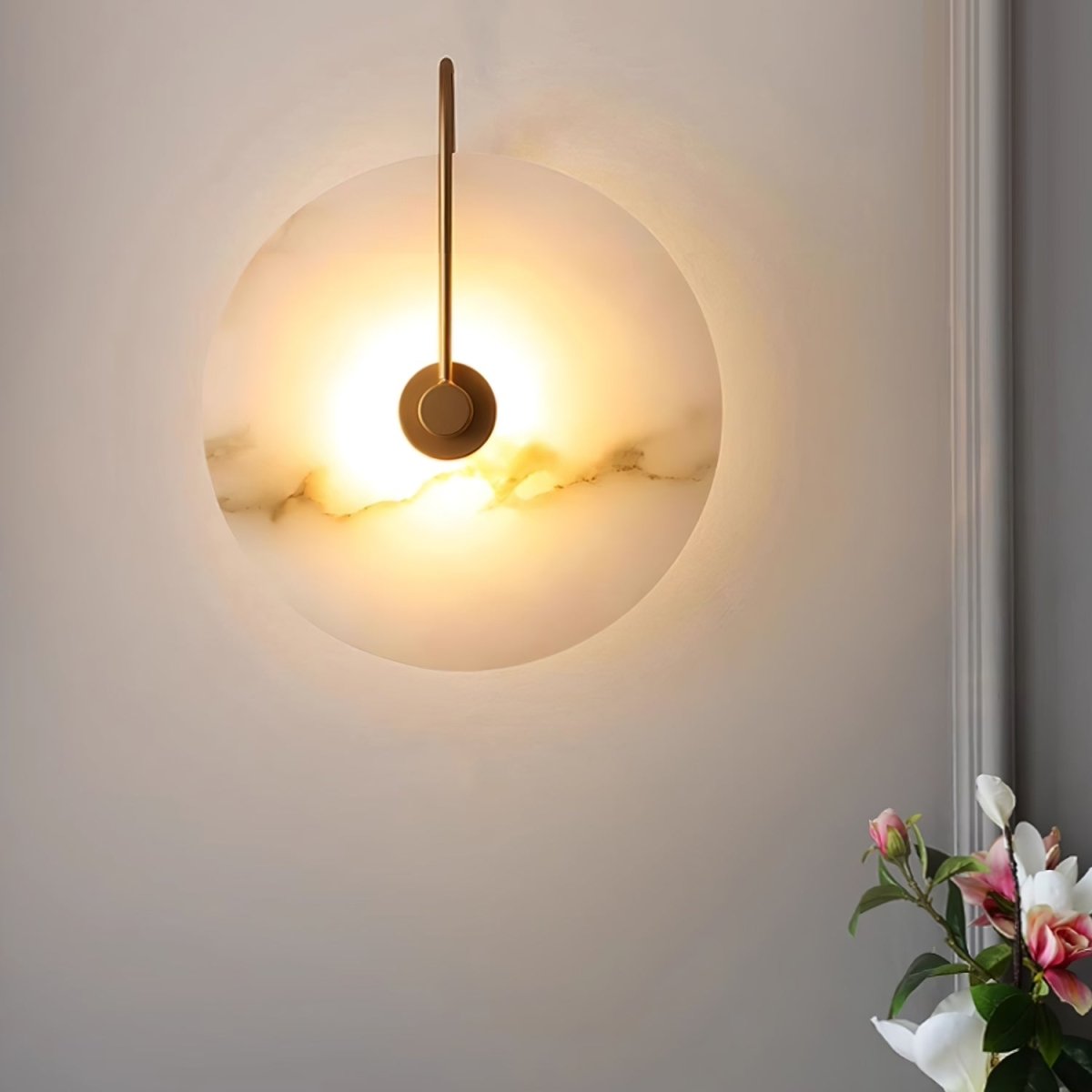 Alabaster LED wall lights