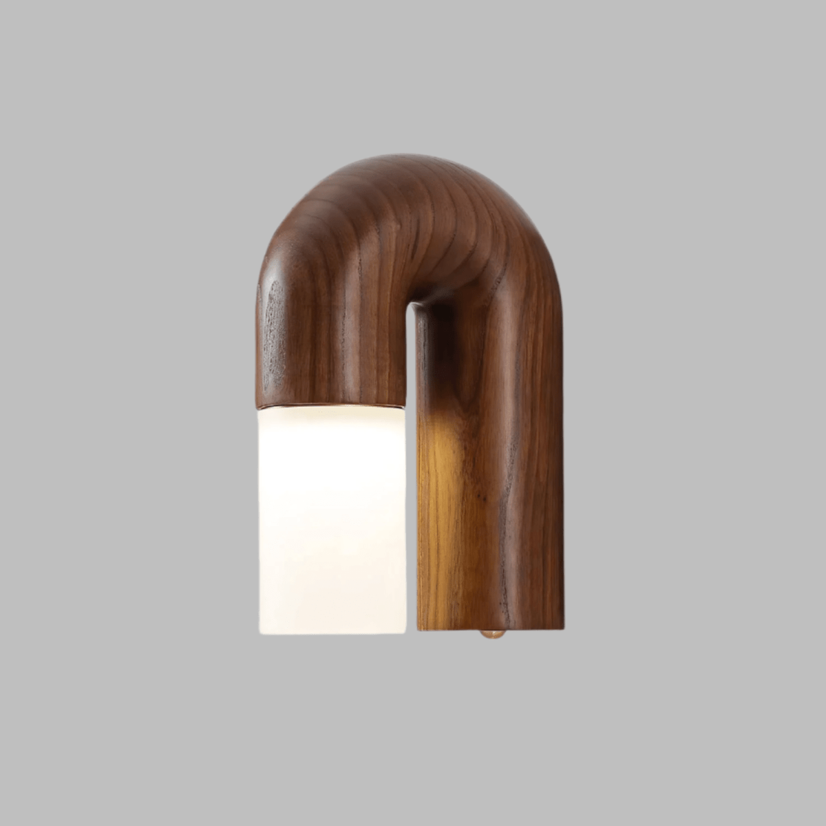 Arcus Holz-Wandleuchte mit gebogenem Design