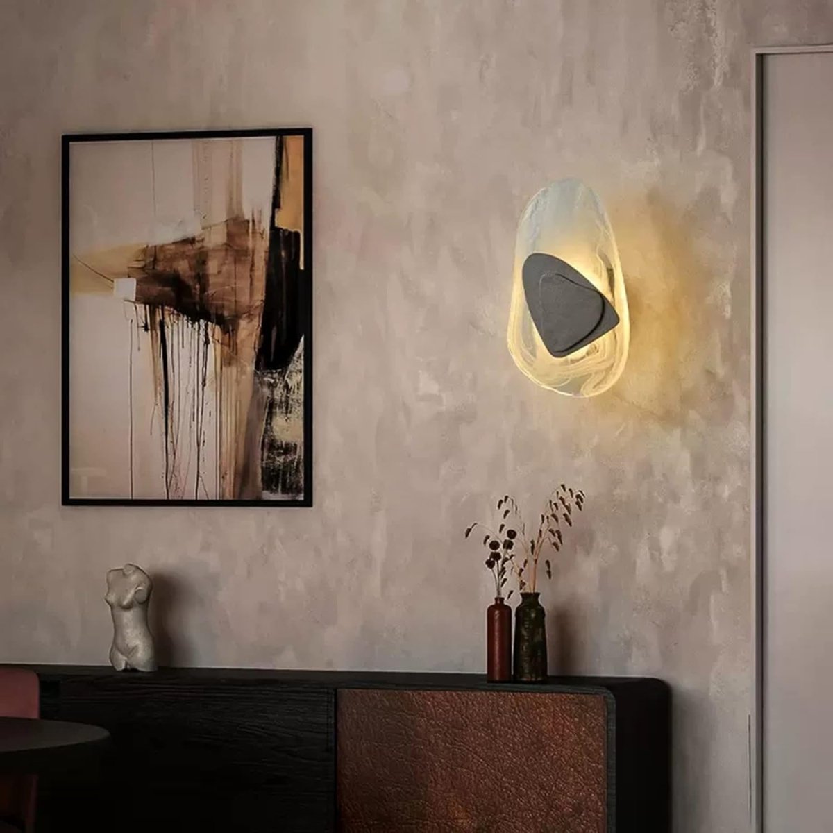 Moderne LED-Wandlampe aus Kreativglas