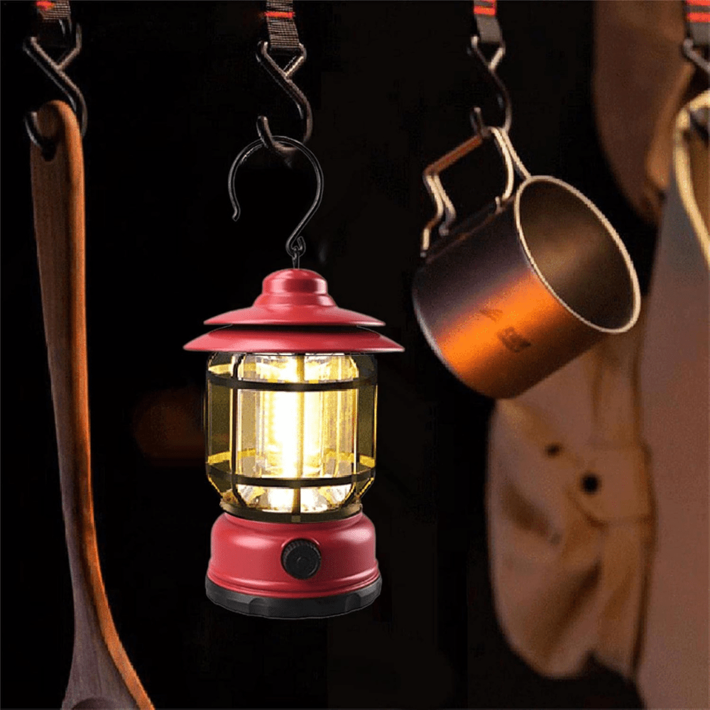 Wiederaufladbare Vintage-Stil Campinglampe