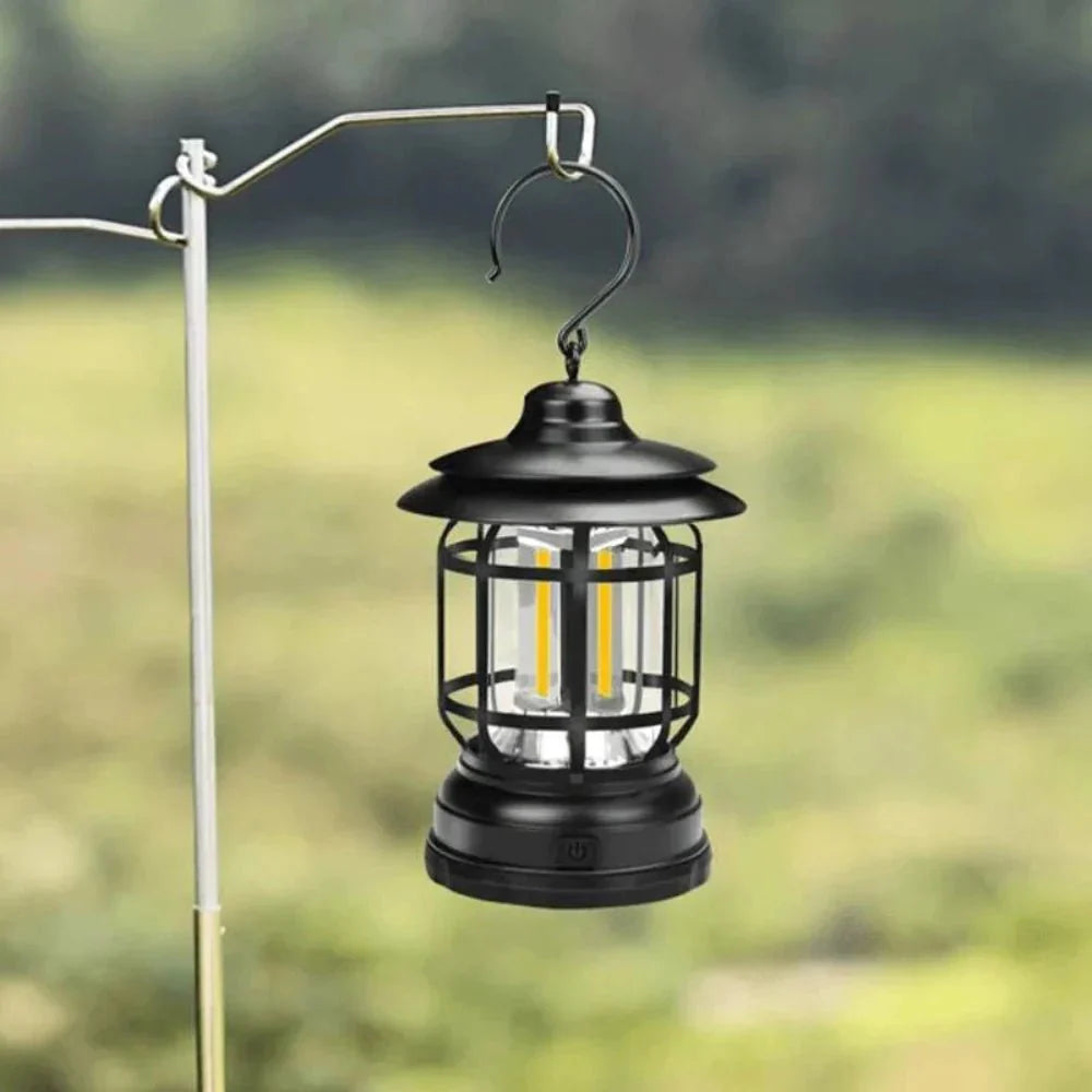 Wiederaufladbare Vintage-Stil Campinglampe