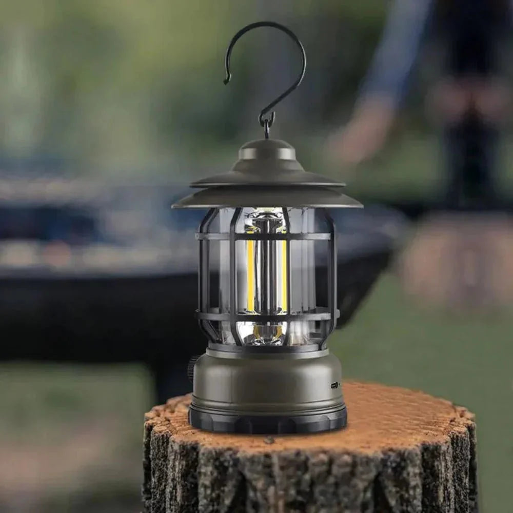 Wiederaufladbare Vintage-Stil Campinglampe