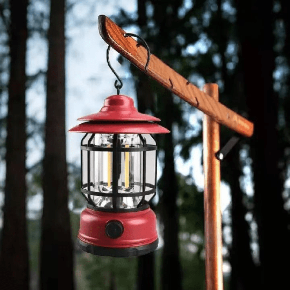 Wiederaufladbare Vintage-Stil Campinglampe