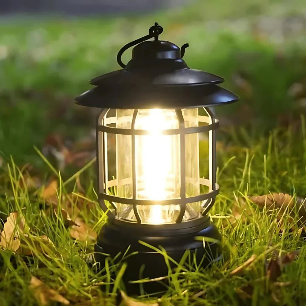 Wiederaufladbare Vintage-Stil Campinglampe