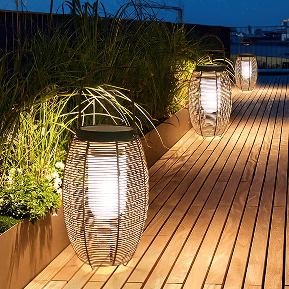 Vagabundierende Eleganz: Boho Solar Stehlampe für den Garten